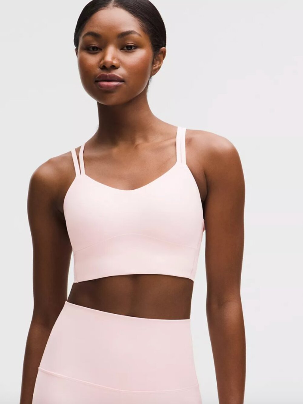 Lululemon Like a Cloud Longline Bra B/C in Pink Pearl